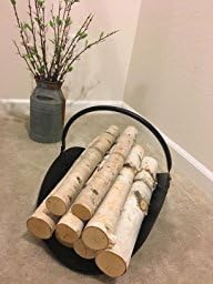 Rocky Mountain Goods Firewood Basket Holder Indoor - Decorative Finish Metal Log Holder - Fireplace Wood Rack is Ideal Size for Indoor use - Assembly Wrench Included - for Modern or Classic Home