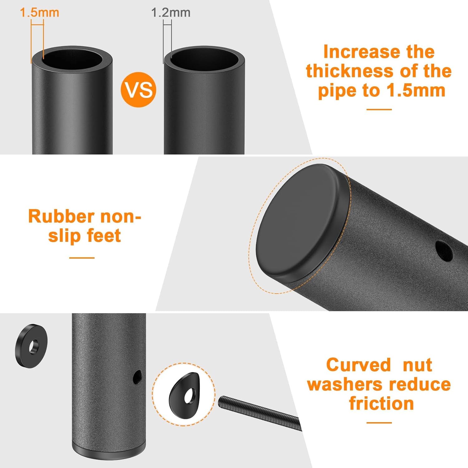 Mr IRONSTONE 8FT Firewood Rack Outdoor with Fabric Mesh for Storing Logs of Various Size, Heavy Duty Fire Wood Racks Holds Up to 4000LBS, Fireplace Log Holder Wood Pile Storage Stacker Organizer