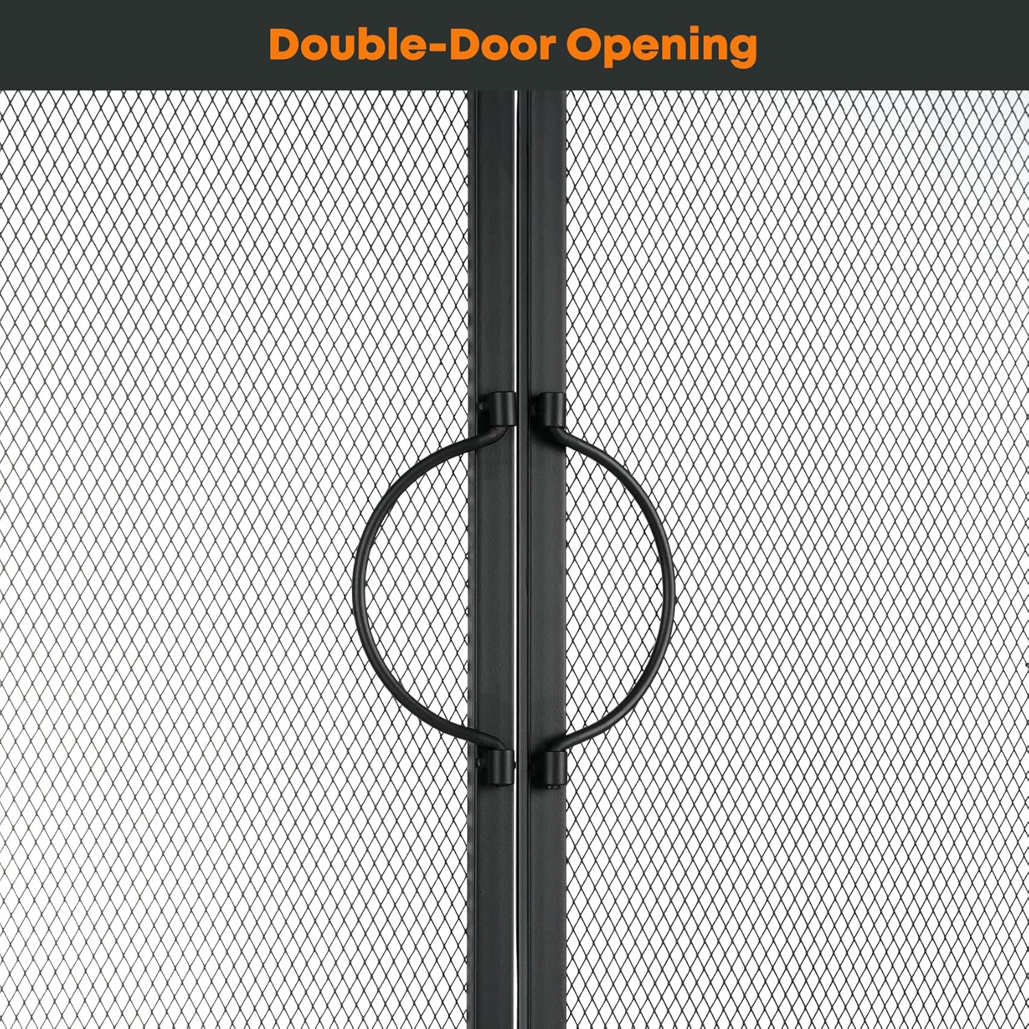 Stanbroil Fireplace Screen,Metal Fireplace Screen with Magnetic Doors and Spark Guard Grate for Fireplace Indoor Use, 44" W x 34" H