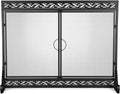 Stanbroil Fireplace Screen,Metal Fireplace Screen with Magnetic Doors and Spark Guard Grate for Fireplace Indoor Use, 44" W x 34" H